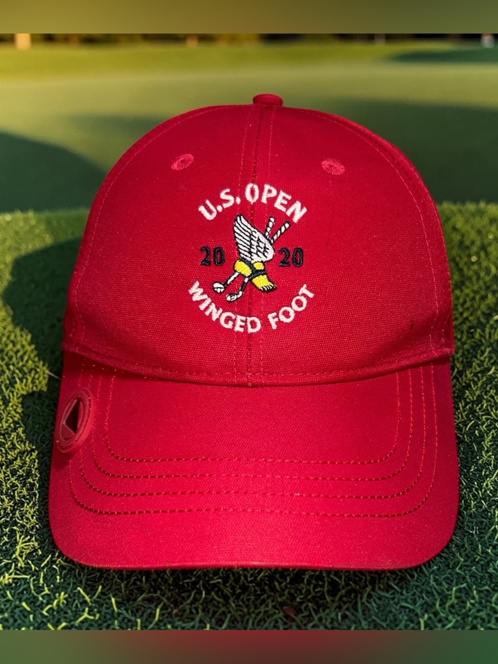 US Open 2020 Winged Foot Red Embroidered golf championship hat USGA